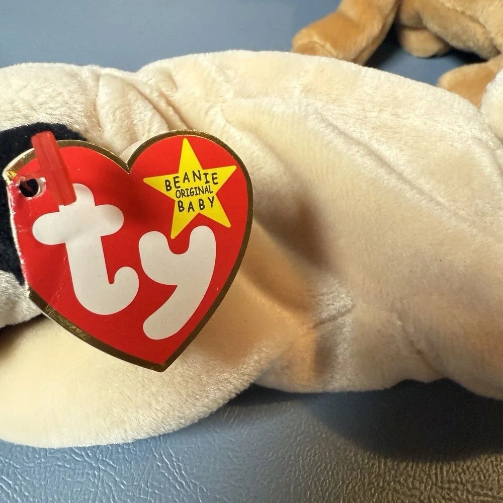 TY Original‎ Beanie Babies VTG Lot Of 3 Tiny Tag Error '98 Spunky '97 Pugsy '96